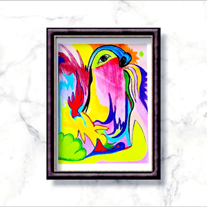 Rose gorge des îles création artistique By L-SekhriART Crayons de couleurs